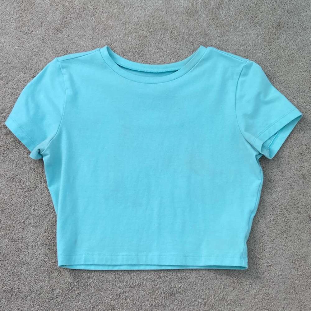 Blue crop top, size medium